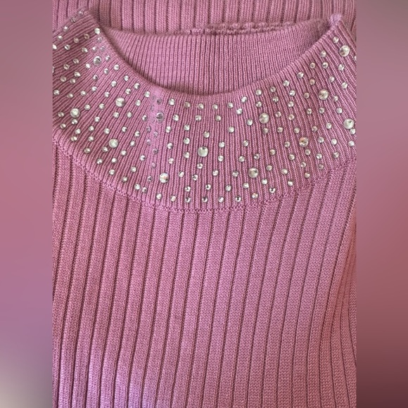 Emma & Posh Sheath Sweater Dress Large Long Sleeve Mock Neck - Picture 3 of 5